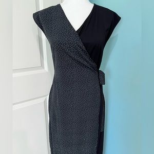Disco dress polka dot wrap dress. #5609, size M